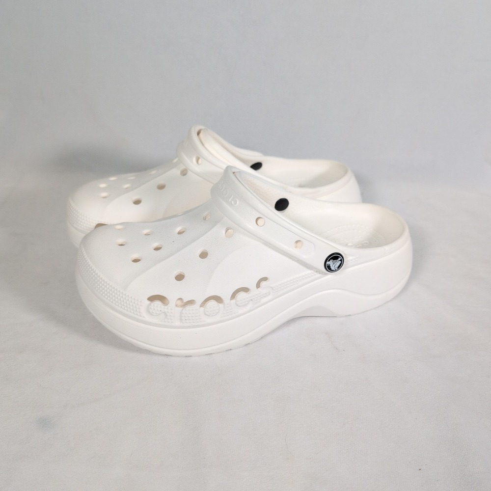 Crocs Women's Baya Platform Clog Sandal White Women's Size 9